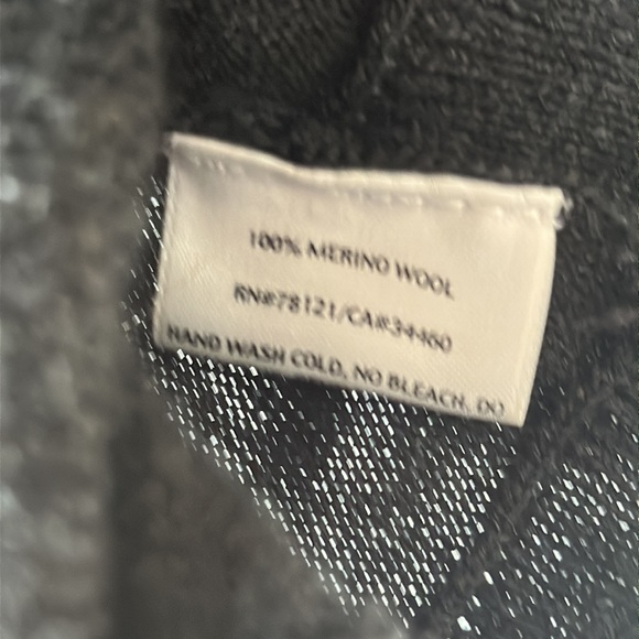 Eileen Fisher Merino Wool Sweater Dolman Sleeve Dark Gray Size Petite Medium - Picture 8 of 10